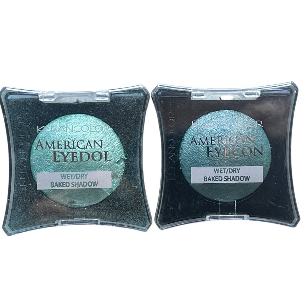 Kleancolor American Eyecon Eyeshadow Set  Wet/Dry Matte Teal & Mint  .15 Oz